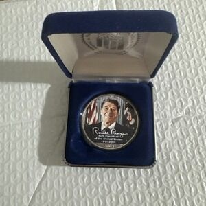 2004 American Silver $1 Eagle Colorized Ronald Reagan W/Box